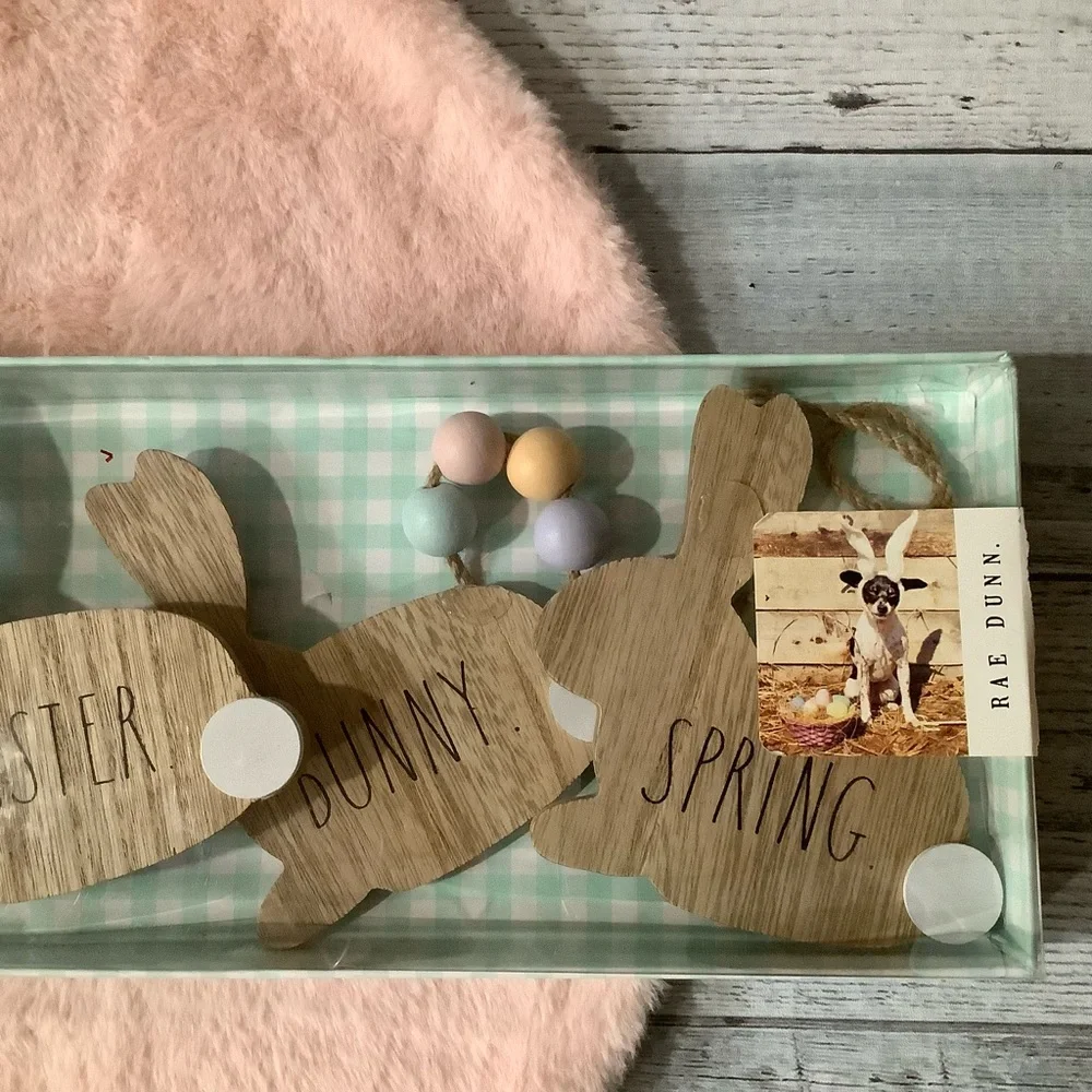 Rae Dunn Wood 45” Easter Bunny Garland